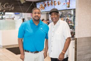 Dale and Larry Thornton inside McDonald's